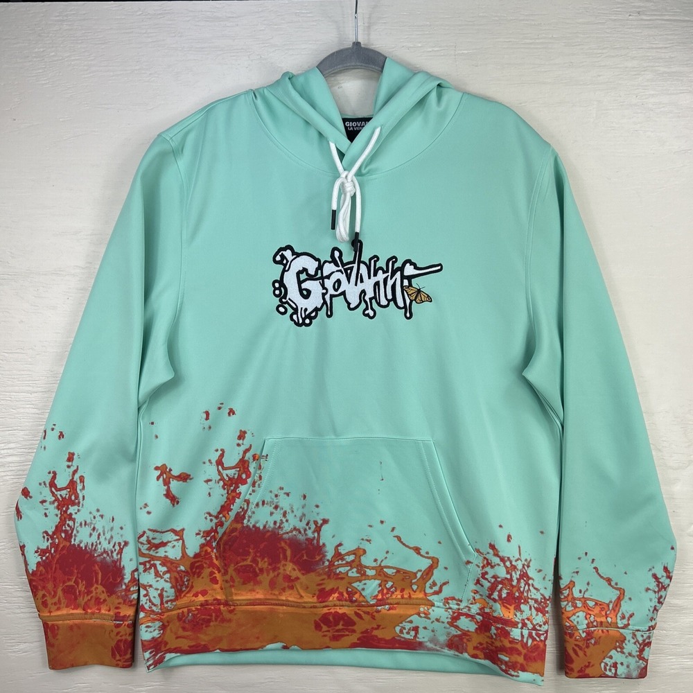 Giovanni La Venganza Inferno Revenge‎ Teal Blue Hoodie XXL